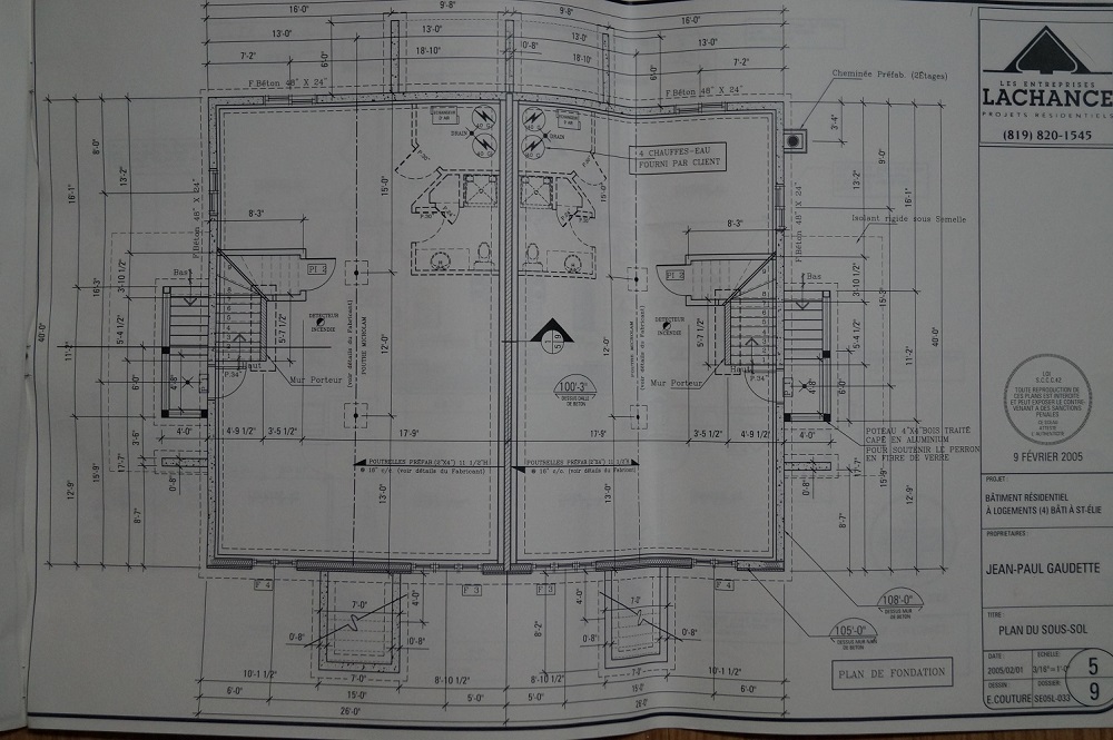 Partial plan of the basement