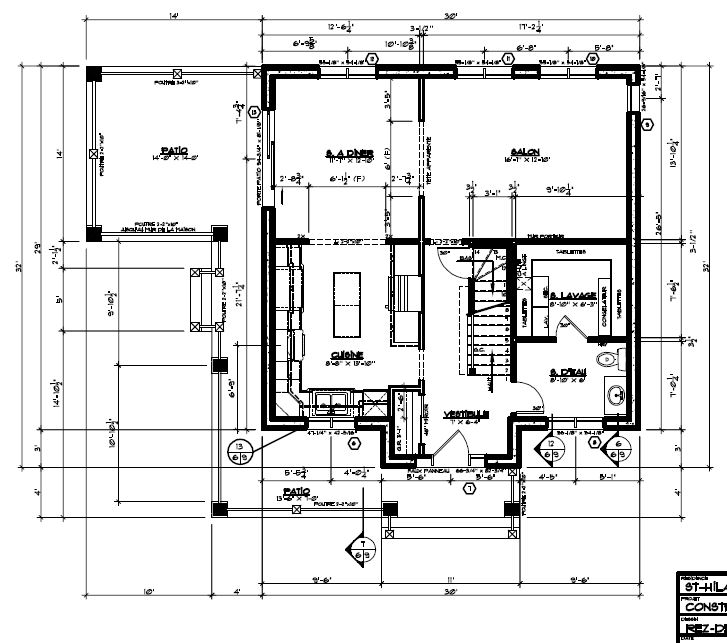 Plan of the ground floor of the house